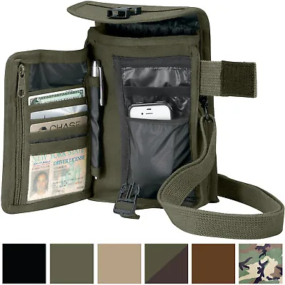 Travel Organizer Pouch Canvas Passport Holder Wallet Case Portfolio Shoulder Bag • $29.99