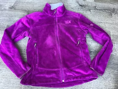 Mountain Hardwear Pyxis Tech Jacket Womens Purple Deep Pile Fleece Size Small S • $16.99