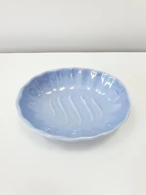 Vintage Soap Dish Ceramic Blue Lustre Hadida New • £14.99