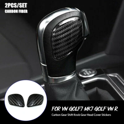 2 X Carbon Fiber DSG Shift Knob Badge Emblem For Volkswagen VW Golf GTI MK7 CC • $17.59