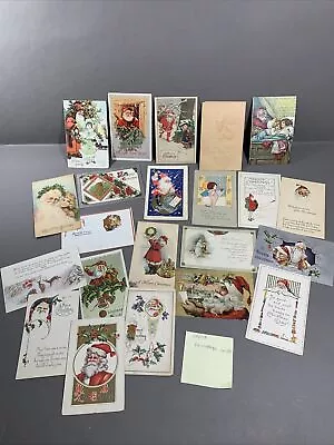 Vintage Santa Claus Christmas ~ Lot Of 22 Antique Postcards St. Nick • $29.95