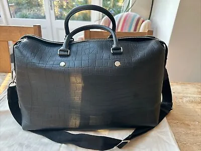 Mulberry City Weekender Black Matte Croc Leather Excellent Condition • £400