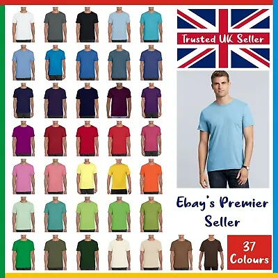 £2.99 • Buy Mens Plain T-Shirt * Gildan Softstyle Ringspun Tee * Standard Blank GD01 * Shirt