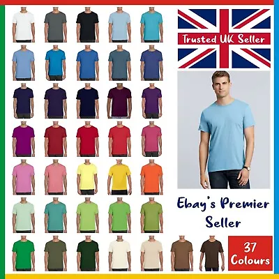 £2.99 • Buy Mens Plain T-Shirt * Gildan Softstyle Ringspun Tee * Standard Blank GD01 * Shirt