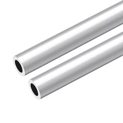 2pcs Aluminum Round Tube 300mm Length 16mm OD 10mm Inner Dia Seamless Tube • $14.64