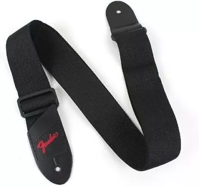 Fender Fender Economy Strap Red 2 'Black Polyester Logo Straps Guitar Strap • $38.90