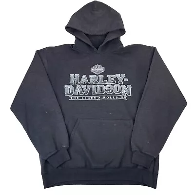Vintage 2001 Harley Davidson Hoodie Sweatshirt Faded Iowa Graphic Size Small • $39.99
