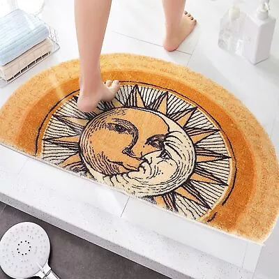 Creative Semi-Circular Area Carpet Anti-Slip Super Absorbent CarpetSun And Moon • $30.59