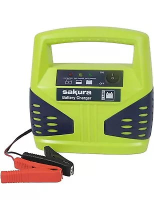 Sakura 8 Amp 12 V Car Battery Charger SS3631 – For Vehicles Up To 2.5L / 2500CC  • £15