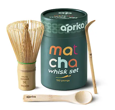 Bamboo Matcha Whisk Set: Whisk (Chasen) With 100 Prongs Scoop (Chashaku) Spoon • $14.99