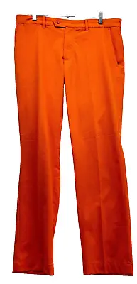 J.Lindeberg Mens Orange Vent Golf Pants Tag (33x30) Measures (36x30)(D7) • $35.99