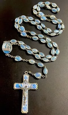 Vintage Catholic 1958 Brevetto Legatura Alpaca Lourdes Bubble Rosary • £77.20