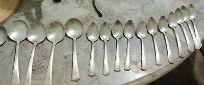 Set Of Five 16; EPNS Silver NSO  11 Tablespoons 4 Soup Spoons 1 Sugar Spoon • $30