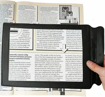 AUMBOW A4 Full Page Magnifier Sheet LARGE Magnifying Glass Assisted Reading Aid • £3.89