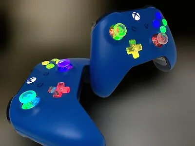 Microsoft Xbox One Controller - Blue - With Custom LED Mod  - Great GIFT • $113