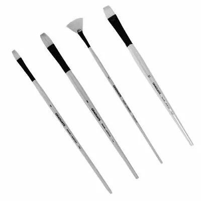 Daler Rowney Graduate Paint Brushes - 55 Options - Synthetic Hair Round Flat • £2.95