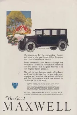 Admiration For The Extraordinary Beauty Maxwell 5-Passenger Sedan Ad Ca 1924 • $9.99