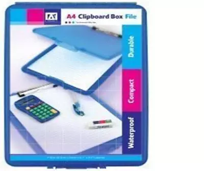 New A4 Clipboard Box File Durable Waterproof Outdoor Filing Office Storage Case • £5.80