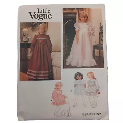 Little Vogue 1272 Children's Size 6x Dress UNCUT Pattern Easter Church Wedding • $7.99