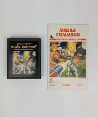 Missile Command (Atari 2600 1981) Cartridge Cart TESTED CX2638 With Manual  • $9.25