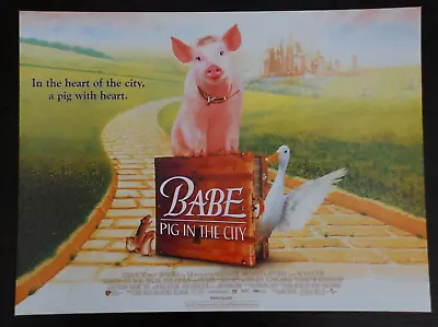 Babe Pig In The City Poster Original Cinema Issue Uk Mini Quad Free P&p • £7.99