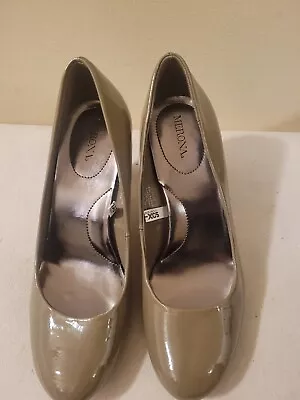 Merona Beige Patent Leather Heels Pumps Shoes Women's Size 9 • $39.99