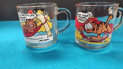 Pair Of Vintage 1978 McDonald's Garfield Characters  Illustrated Coffee Mugs/Cup • $10