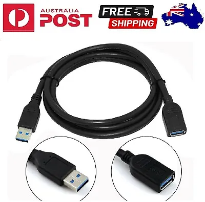 $7.85 • Buy Usb 3.0 Extender Superspeed A Male To A Female Extension Cable For Fast Work Aus