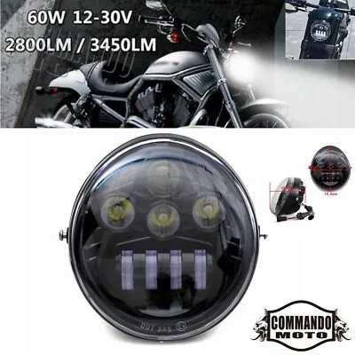 DOT E9 Motorcycle LED Oval Headlight For Harley VRod VRSCF VRSC VRSCR Street Rod • $109.99
