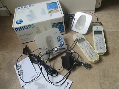 Philips CD250 Duo Cordless Landline Telephone Faulty Displays 2x Chargers Bases • £7.95