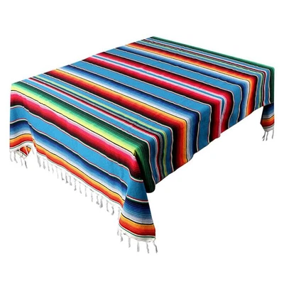 £26.39 • Buy Mexican Blanket Sarape Picnic Rug Throw Tablecloth  For Yoga Party , 120X18F3