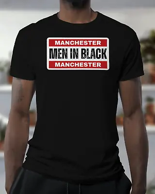 Man Utd T Shirt - MEN IN BLACK - Manchester - Hooligans - Organic - Unisex • £19.95