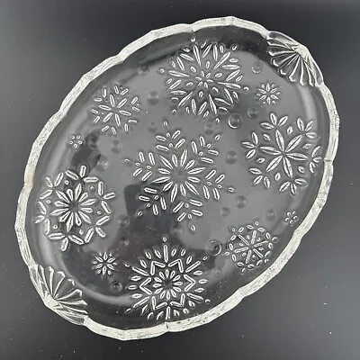 Mikasa Snowflake Serving Dish Oval Crystal 9 1/4”  Beautiful Piece • $8.90