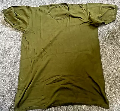 Authentic British Army Navy RAF PT Vest Mens Olive Short Sleeve 118cm G • £15.11