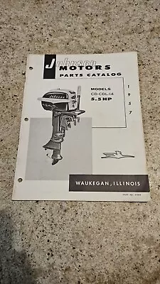Vintage 1957 Johnson CD-14 CDL14 5.5hp Outboard Boat Motor Factory Parts Catalog • $16