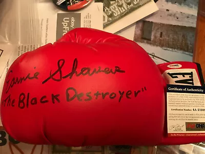 Earnie Shavers Signed PSA/DNA COA  Destroyer  Autograph Boxing Glove Inscription • $83.88