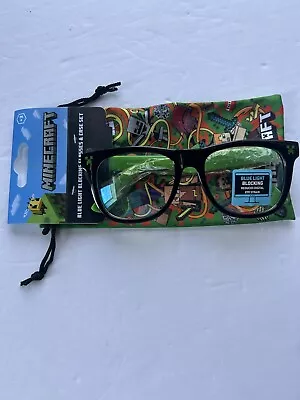 Minecraft Blue Light Blocking Glasses & Case Set Screen Time / Computer Class • $12.99