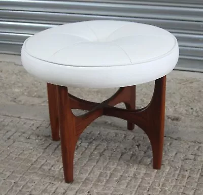 Mid Century Retro Vintage G Plan Gplan By Kofod Larsen Teak Round Stool Ottoman • £279.99