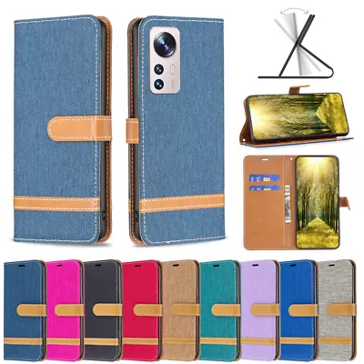 For Xiaomi Redmi 12 4G 12C 13C Note 11S 12 Jeans Wallet Leather Flip Cover Case • $13.54