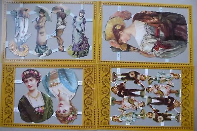 4 Mamelok Scraps  A137 A138 26 A15  Victorian Decoupage Die Cut Scrap Relief • £4.50