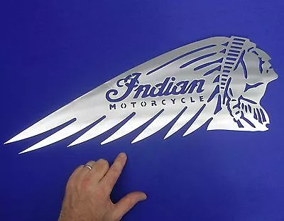 Fits Indian Motorcycle Sign Plasma Cut Wall Art Man Cave 24  X 7-3/8  14Ga. • $54.95