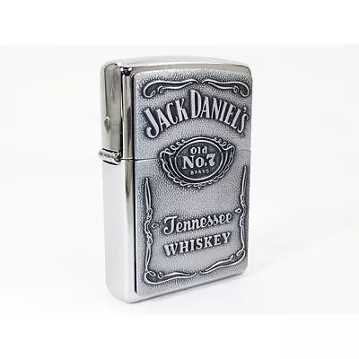 Zippo Oil Lighter Jack Daniel'S Pewter Emblem 250Jd427 Tennessee Whiskey Gift Bo • $284.66