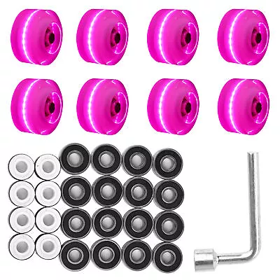 Double Row With Wrench LED Lighting Cool Replacement Skate Wheel Flashing Roller • $29.97