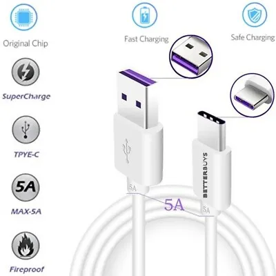 $6.99 • Buy 5 AMP Super Fast Charging Data Type-C To USB Cable For IPad Pro Samsung  IPad 
