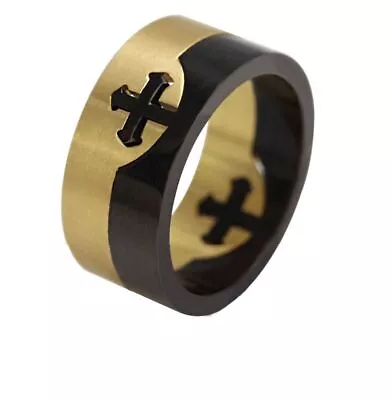 Men Women Matching Stainless Steel Christian Cross Puzzle Ring Set Size 7-13 R1 • $4.95