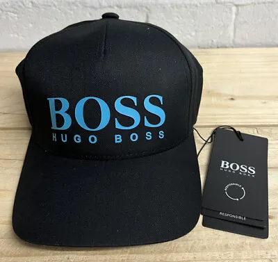 £18 • Buy NEW Men's HUGO BOSS Black / Turquoise Cap ONE SIZE