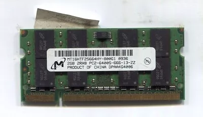 Micron MT16HTF25664HY-800G1 2GB PC2-6400 DDR2-800 200-Pin Laptop RAM • $20