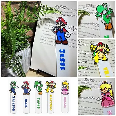 3D Gaming-Characters Inspired Bookmarks - Personalise - 5 Designs • £6.25