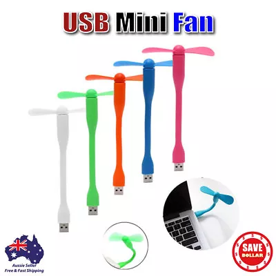 $6.50 • Buy 2pc Portable Flexible USB Cooling Fan Mute Mini Cooler For Laptop, Desktop PC