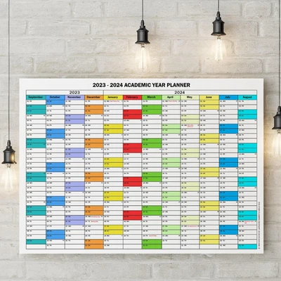 £4.99 • Buy A1 & A2 2023-24 Academic Mid Year Student Wall Planner Calendar